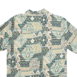 PULL & BEAR Mens Shirt Green Crazy Pattern S