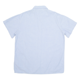 Denim Look Embroidered Womens Plain Shirt Blue XL