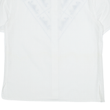 RICAMO A MANO Womens Shirt White Crazy Pattern M