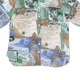 Womens Shirt Green 90s Crazy Pattern L