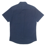 TOMMY HILFIGER Slim Fit Stretch Mens Plain Shirt Blue S