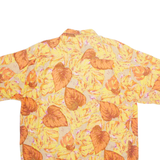 KABRI Mens Hawaiian Shirt Orange Crazy Pattern XL