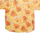 KABRI Mens Hawaiian Shirt Orange Crazy Pattern XL