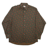 REIPER Mens Shirt Green Floral Long Sleeve S