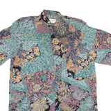 RENATO CAVALLI Mens Shirt Blue Viscose Floral M