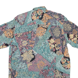 RENATO CAVALLI Mens Shirt Blue Viscose Floral M