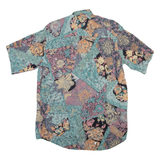 RENATO CAVALLI Mens Shirt Blue Viscose Floral M