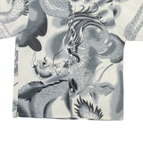 KEEP FUN Mens Shirt Grey Crazy Pattern M