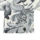 KEEP FUN Mens Shirt Grey Crazy Pattern M