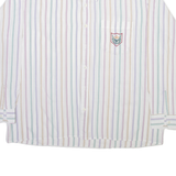 LA GRENOUILLE Mens Shirt White Striped Long Sleeve XL