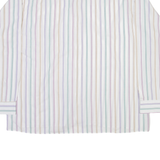 LA GRENOUILLE Mens Shirt White Striped Long Sleeve XL