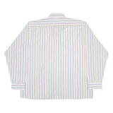 LA GRENOUILLE Mens Shirt White Striped Long Sleeve XL