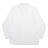 KEEP FUN Mens Plain Shirt White Long Sleeve S