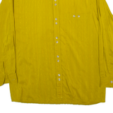 Mens Plain Shirt Brown Long Sleeve M