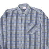 MORGAN Mens Shirt Grey Check Long Sleeve M
