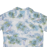 AUTHENTIC WEAR Mens Hawaiian Shirt Blue Floral S