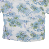 AUTHENTIC WEAR Mens Hawaiian Shirt Blue Floral S