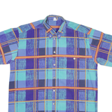 Mens Shirt Blue Check L