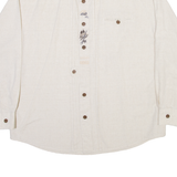 DONITEX Mens Plain Shirt Beige Long Sleeve L