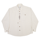 DONITEX Mens Plain Shirt Beige Long Sleeve L