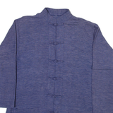 Mens Plain Shirt Blue Long Sleeve M
