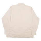 TOP SHIRT Mens Plain Shirt Beige Long Sleeve M