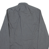 H&M Mens Plain Shirt Grey Long Sleeve S