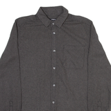 PEP & CO Mens Shirt Grey Check Long Sleeve S