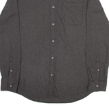 PEP & CO Mens Shirt Grey Check Long Sleeve S