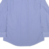 KIRKLAND Custom Fit Mens Shirt Blue Check Long Sleeve M