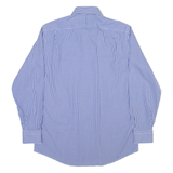 KIRKLAND Custom Fit Mens Shirt Blue Check Long Sleeve M