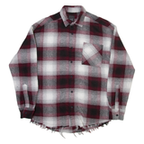 EKSI1 Mens Shirt Red Check Long Sleeve S