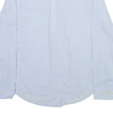PIER ONE Mens Plain Shirt Blue Long Sleeve S