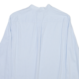 PIER ONE Mens Plain Shirt Blue Long Sleeve S