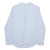 PIER ONE Mens Plain Shirt Blue Long Sleeve S