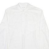 PIER ONE Mens Plain Shirt White Long Sleeve S