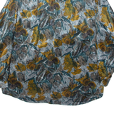 Womens Shirt Blue Crazy Pattern Long Sleeve M