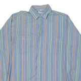 FABIANI Mens Shirt Blue Striped Long Sleeve S