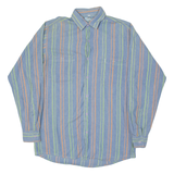 FABIANI Mens Shirt Blue Striped Long Sleeve S