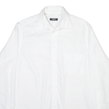 WALBUSCH Mens Plain Shirt White Long Sleeve M