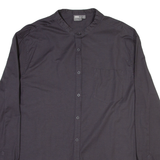 ASOS Mens Plain Shirt Black Long Sleeve 2XL