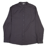 ASOS Mens Plain Shirt Black Long Sleeve 2XL