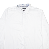 TED BAKER Mens Plain Shirt White Long Sleeve L
