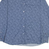 TED BAKER Mens Shirt Blue Floral Long Sleeve M