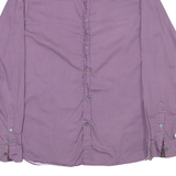 TED BAKER Mens Shirt Purple Spotted Long Sleeve M