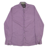 TED BAKER Mens Shirt Purple Spotted Long Sleeve M
