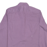 TED BAKER Mens Shirt Purple Spotted Long Sleeve M