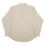 BEN SHERMAN Mens Plain Shirt Beige Long Sleeve L