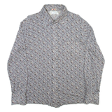 AVON Horses Mens Shirt Grey Cashmere 90s Check Long Sleeve XXS