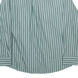 CHAPS Mens Shirt Green Striped Long Sleeve L